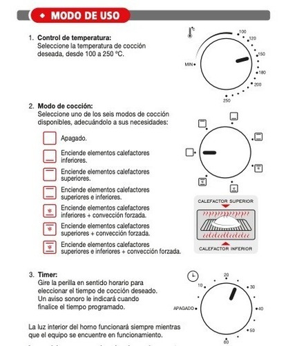 Imagen 4 de 7 de Horno Electrico Liliana 46 Litros Ao946 Con Luz 2200 Watts