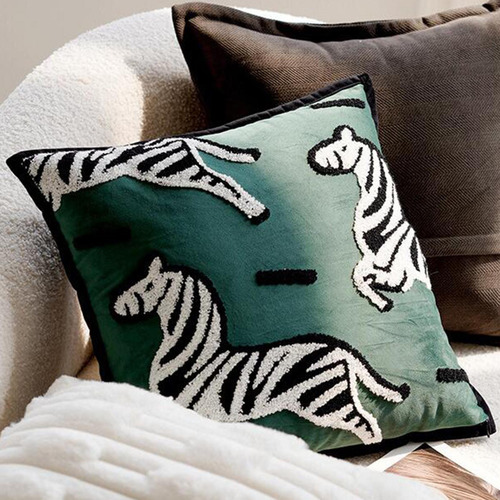 Funda De Almohada Con Diseño De Cebra, Funda De Almohada