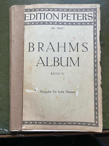 Brahms Albumband Band Iv Ivausgabe Für Hohe Stimme