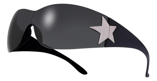 Rmerom Y2k Gafas De Sol Para Mujer, Sin Montura Shield Wrap