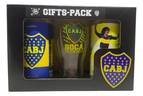 Cerveza Artesanal Boca Juniors X 2 + Vaso En Estuche