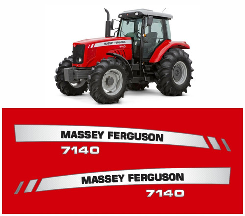 Kit Adesivos Trator Massey Ferguson Mf 7140 Completo R313