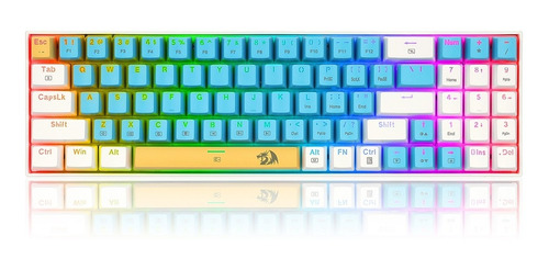 Teclado Gamer Ergonómico De 78 Teclas Con Cable Y Luz Rgb