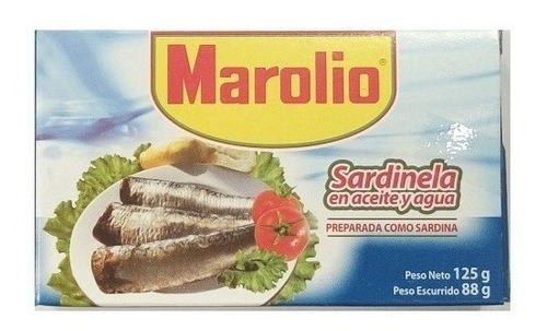 Sardinas Marolio Aceite 125 Grs X 12 Unidades