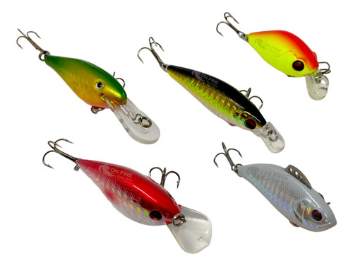 Señuelos Bass Kit 5 Pack X5 Ideal Para Pesca De Tararira