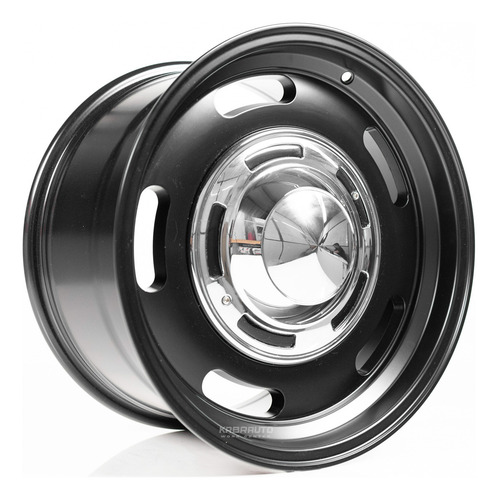 Rodas 17 Off Road Retro 6x139 S10 Jeep Ranger Hilux L200 Cor Preto Acetinado