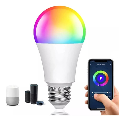 Foco Inteligente Wifi App Alexa Rgbcw Smart Led Bombilla