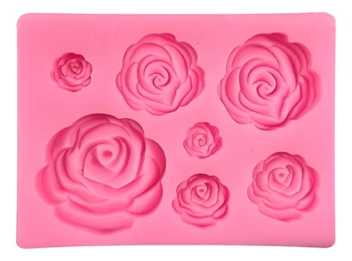 comprar Molde Silicona Rosas Flores Fondant Choco Candy Porcelana 