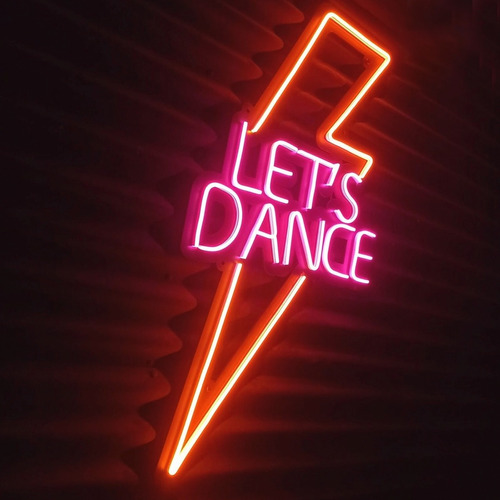 Letrero Neon Let's Dance Bowie Rayo Con Control Remoto 