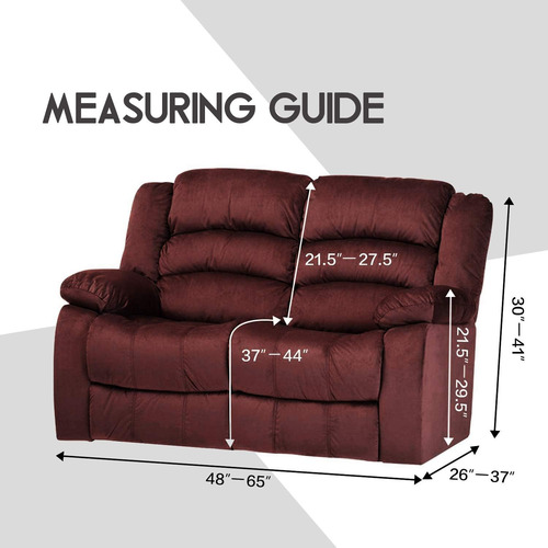 Funda De Sofá Reclinable De Terciopelo Elástico 6 Piezas
