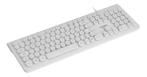 Teclado Vinik Dc110b Dynamic Dynamic Circle Usb Cor de teclado Branco Idioma Português Brasil