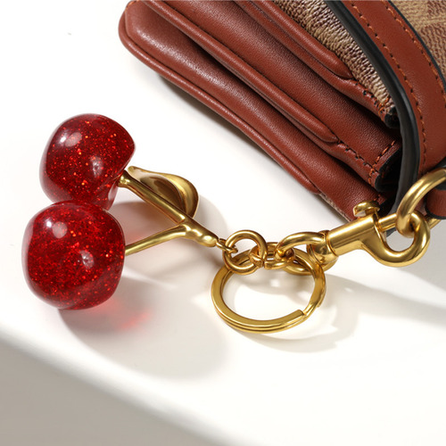 Colgante Tipo Bolso, Llavero, Resina De Cristal De Cerezo