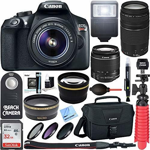 Canon Eo Rebel Dslr Camara In Dual Lens Tascam Video Kit 1u