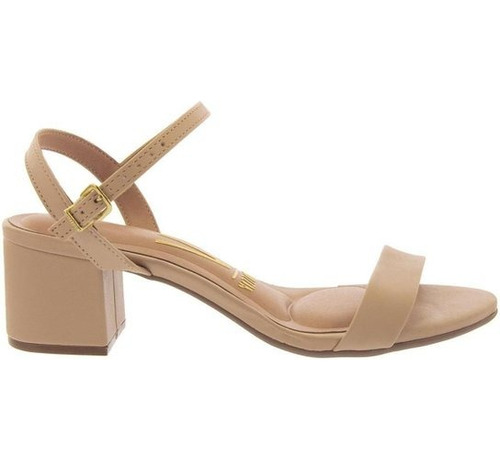 Sandalias Vizzano Beige Taco Medio Elegantes Mujer Clasicas