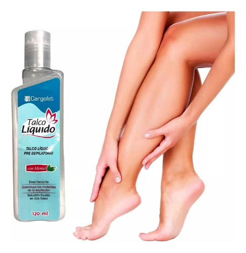 Talco Liquido Pre Depilatorio Con Mentol Cargolet 120 Ml