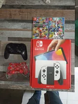 Comprar Nintendo Switch Oled Con Mario Kart, Smash Y 2 Controles Blanco