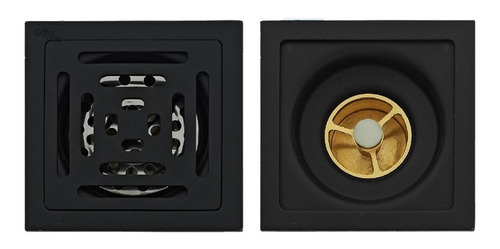 Imagen 2 de 5 de Rejilla De Piso Cuadrada 10x10cm Brick Black