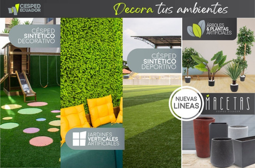 Imagen 2 de 5 de Césped Sintético Artificial Decorativo