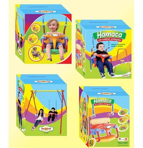Imagen 4 de 4 de Combo Hamaca Columpio 1 Cuerpo 60 + Hamaca Bebe 51 Juegosol