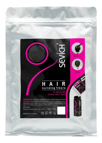 Toppik Recarga Pelo Polvo 100g No Nano Hair Fibras Santiago