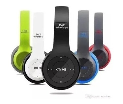 Audífonos Inalambricos Bluetooth P47 Wireless Color Azul