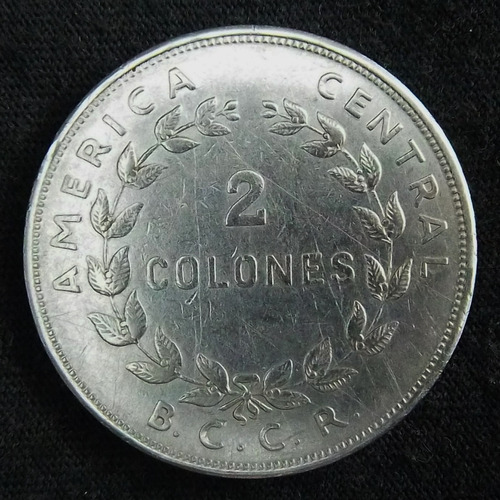 Costa Rica 2 Colones 1954 Excelente Km 187.1