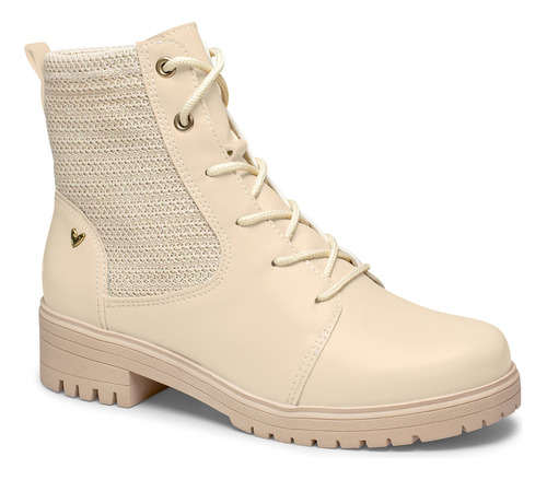 Bota Coturno Mississipi Tratorada Baunilha Q8473