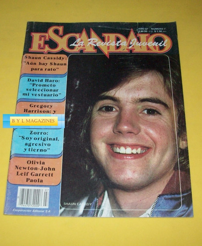 Shaun Cassidy Revista Escandalo Daniela Romo Oscar Athie 