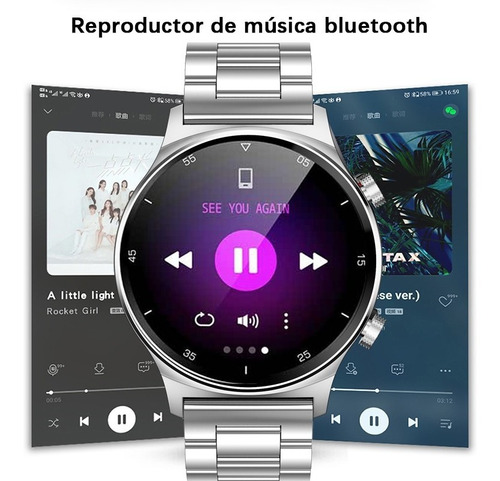Imagen 7 de 7 de Lige Reloj Deportivo Con Bluetooth Impermeable Para Hombre