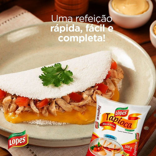 Imagem 3 de 5 de Goma Pronta Para Tapioca Lopes 500g