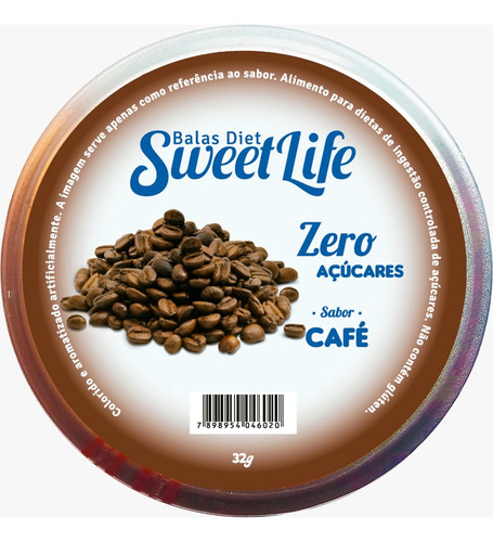 Bala Diet De Café Sweet Life 32g (display Com 6 Latas)