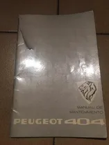 Comprar Manual Usuario Peugeot 404 Original Guantera Instrucciones