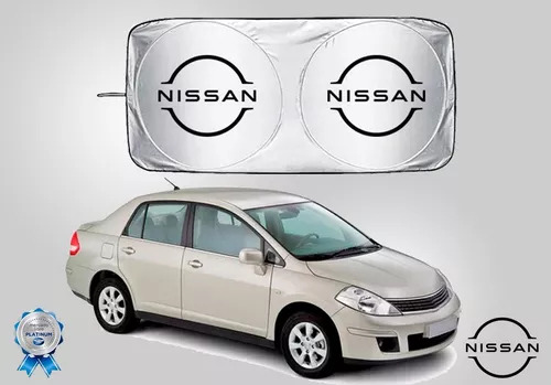 Cubresol Para Nissan Platina 2014 Sedan Con Logo T1