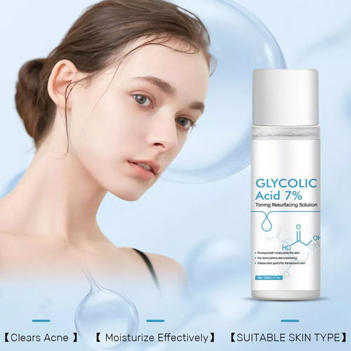 Tónico De Ácido Glicólico, 120 Ml, Hidrata Al 7% Y Reduce Lo