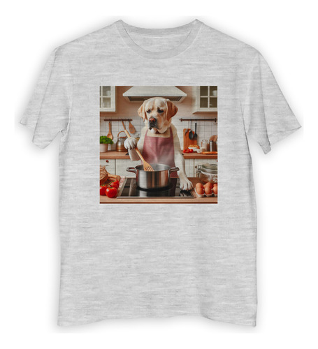 Remera Niño Labrador Perro Cocinando Cocina Comida M3