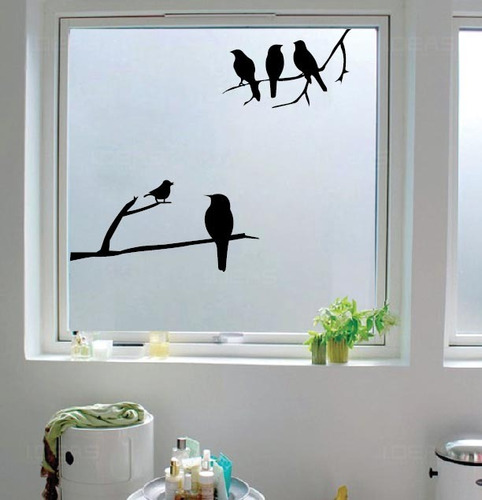 Vinil Decorativo Aves Pájaros Árbol Ramas Sticker 
