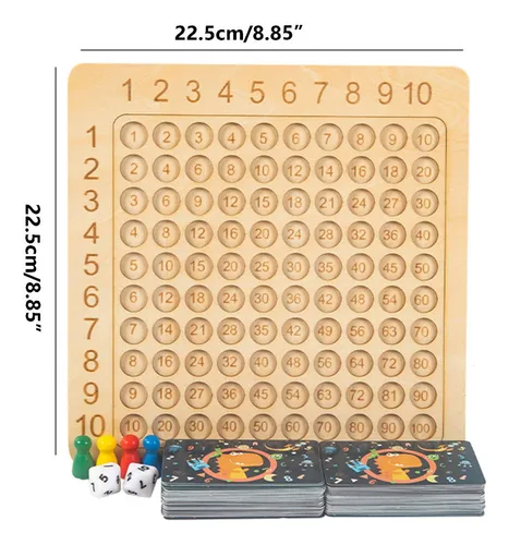 multiplicação matemática, 2 em 1 multiplicação e adição tabuleiro jogo  Montessori para aprender matemática, Adição multiplicação matemática para o  jardim infância Luckyjun