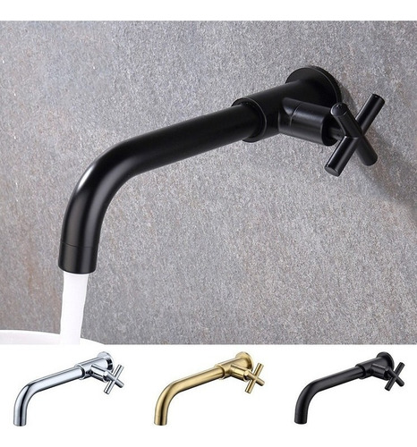 Grifo De Lavabo Montado En La Pared De Latón Moderno Baño So