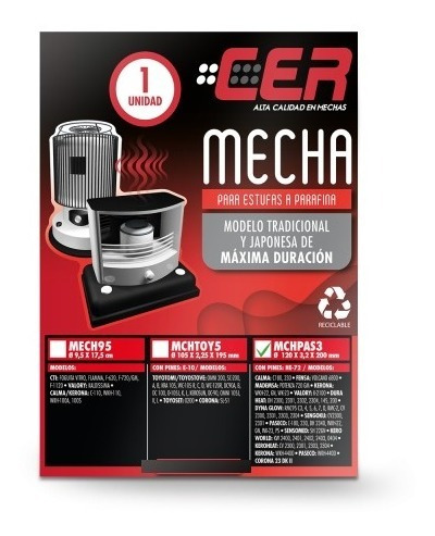 Mecha De Estufa Japonesa Mchpas3 (compatible Con 30 Modelos)