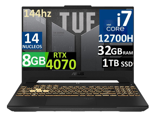 Asus Tuf Dash F15 A15 Ci7-12va 32gb 1tb Ssd Rtx4070 8gb 