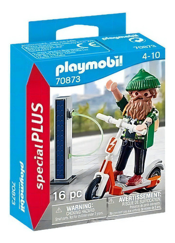Figura Armable Playmobil Special Plus Hipster Con E-scooter 16 Piezas 3+