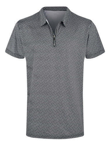 Camisa F Para Hombre, Moderna, Con Cremallera, Color A Juego