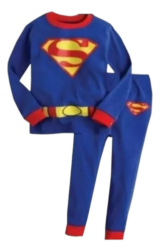 Pijamaset Niño -niña  Super Héroe- Superman Azul Disponible 