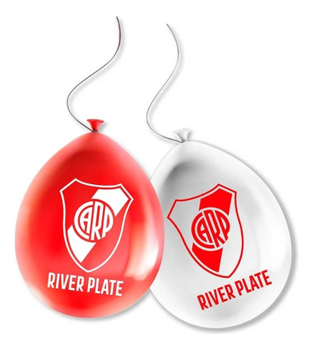 Globos Impresos River Plate 9 Pulgadas X 15 Unidades