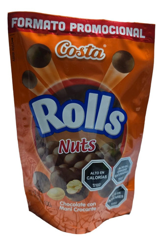 Chocolate Rolls Nust Con Maní Crocante Costa 100g