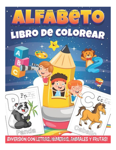 Libro : Alfabeto Animales Libro De Colorear 100 Grandes... 