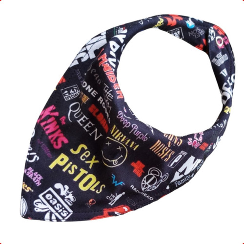 Babador Bandana Para Bebês Meninos E Meninas Bandas De Rock Tamanho Tamanho Único