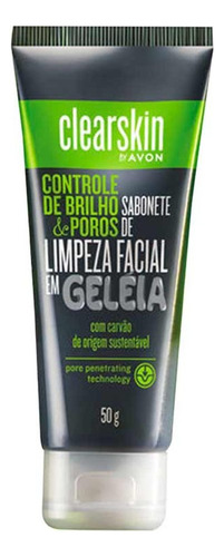Jabón limpiador facial Avon Clearskin Jelly 50 g tiempo de aplicación día noche para pieles mixtas y grasas
