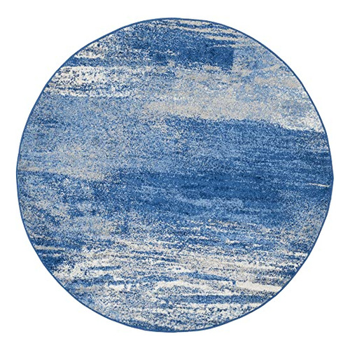 Safavieh Adirondack Colección 6' Redondo Plata / Azul Xeik2