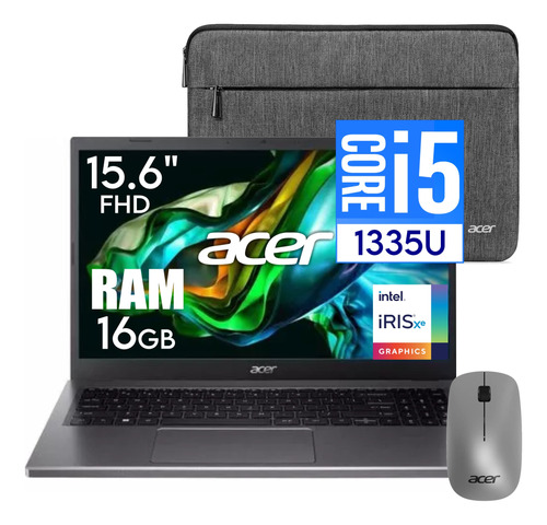 Acer Core I5 1335u 16gb Ddr5 512gb 15.6' Fhd Funda + Mouse